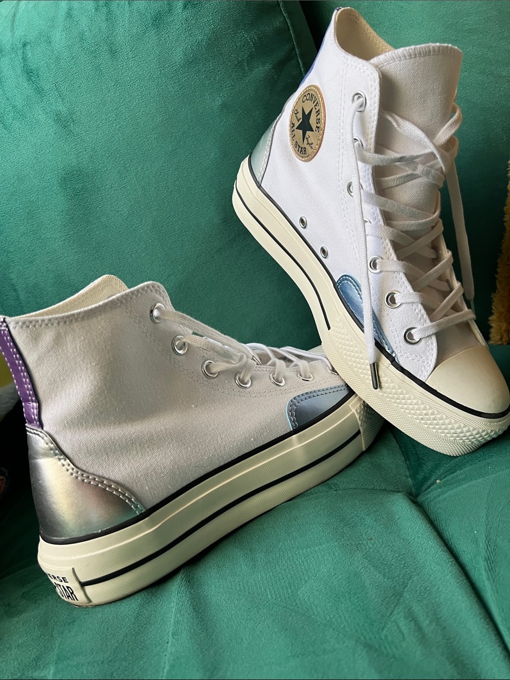 Converse CTAS Lift Hi Chrome Overlays Women's Platform Sneakers